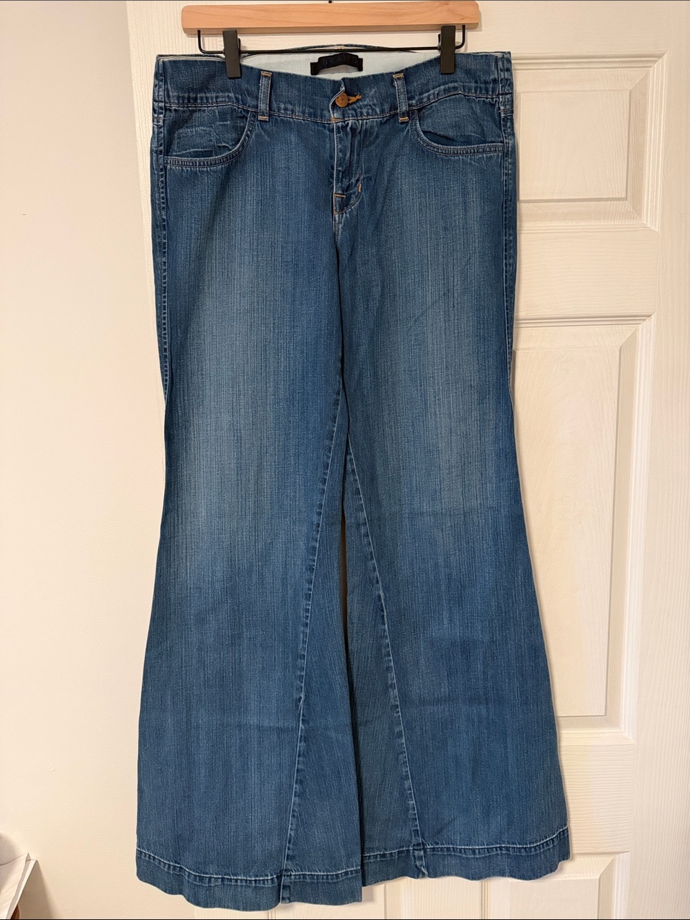 J Brand Indigo Blue Wide-Leg Flare Jeans